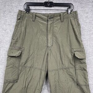 VTG Abercrombie & Fitch Paratroper Cargo Baggy Pants Nylon T-2083 Sz M Twilight